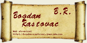 Bogdan Rastovac vizit kartica